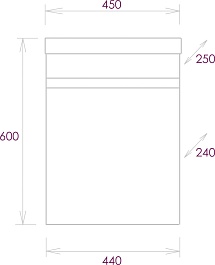 Onika Тумба с раковиной Милтон 45 R подвесная белая – фотография-8