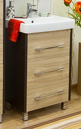 Sanflor Тумба для умывальника Ларго 60 венге/вяз швейцарский – фотография-1