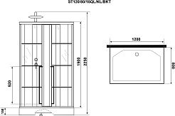 Niagara Душевая кабина Standart 120x80 L черная – фотография-10