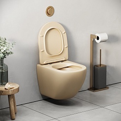 Grossman Унитаз подвесной Color GR-4455BEMS бежевый матовый – фотография-10