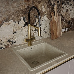 Oliveeka Смеситель для кухни K OL-458009-BG золотой матовый – фотография-2