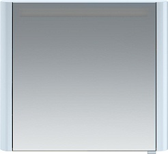 Am.Pm Зеркальный шкаф Sensation 80 R, с подсветкой, светло-голубой, глянец – фотография-1