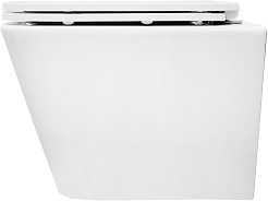 Azario Унитаз подвесной Armonia AZ-2403 безободковый белый – фотография-3