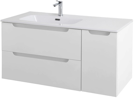 BelBagno Тумба под раковину Etna 100 L подвесная белая матовая – картинка-5