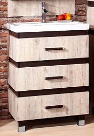 Бриклаер Тумба с раковиной Техас 60 дуб кантри/венге – фотография-1