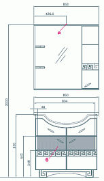 Акватон Тумба с раковиной "Аттика 85" – фотография-2