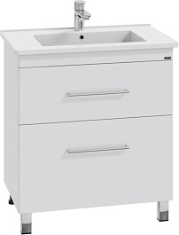 СанТа Тумба под раковину Вегас 75 2 ящика белая – фотография-1