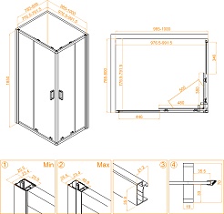 RGW Душевой уголок Classic CL-44 80x100 профиль хром стекло прозрачное – фотография-6