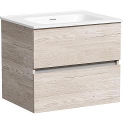 Sancos Тумба с раковиной Urban 60 дуб галифакс натуральный раковина Element 61 CN7001 – фотография-1