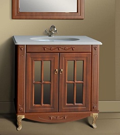 Атолл Мебель для ванной "Верона 85 К" скуро витрина – фотография-2