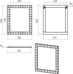 Brevita Зеркало Gloster 70 белое – фотография-4