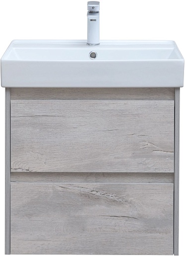Aquanet Тумба под раковину Nova Lite 60 подвесная дуб белый – картинка-3
