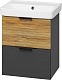 Misty Тумба под раковину Форест 50 подвесная дуб вотан/антрацит – фотография-11