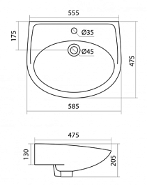 Santek Раковина Бореаль 60 WH110484 – фотография-2