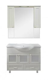 Misty Зеркало-шкаф Латте 105 бежевый эмаль – фотография-2