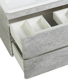 BelBagno Тумба с раковиной Albano 80 подвесная Cemento Verona Grigio – фотография-6