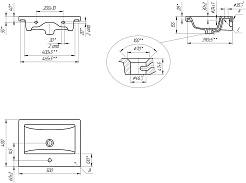 Vigo Тумба с раковиной Cross 500-0-2 дуб давос натуральный – фотография-14