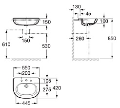 Roca Раковина "Meridian" 32724S000 – фотография-4