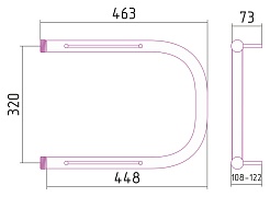 Стилье Полотенцесушитель П-образный 2П 32х45 – фотография-3