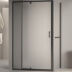 RGW Душевой уголок Passage PA-078-1B (PA-008B + Z-060-2B) 100x80 профиль черный стекло прозрачное – фотография-1