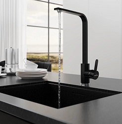 Mixline Смеситель для кухни 35k ML-GS14 (308) черный – фотография-4