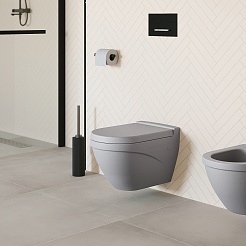 Ambassador Сиденье для унитаза Nord серое матовое – фотография-7