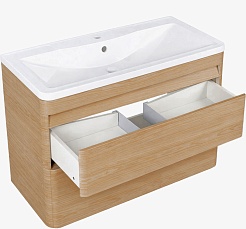 Vivon Тумба с раковиной Atwood 90 подвесная дерево – фотография-8