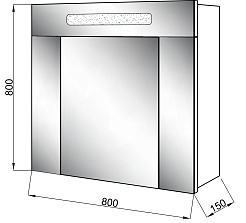 Ceruttispa Мебель для ванной Ломбардия 85 с зеркальным шкафчиком – фотография-5