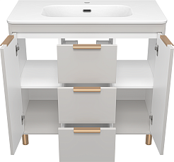 Brevita Тумба с раковиной Risacca Crema 90 серая – фотография-4