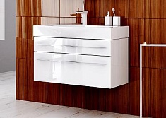 Aqwella Тумба для умывальника Милан 100 подвесная, с ящиками