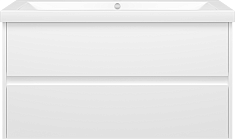 Misty Тумба с раковиной Алиса 100, 2 ящика, подвесная