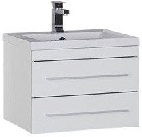 Aquanet Тумба с раковиной Верона 58 подвесная белая