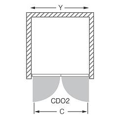 Roltechnik Душевая дверь двойная "CDO2 950" transparent – фотография-2