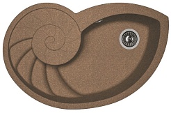 Florentina Мойка гранитная Наутилус коричневый – фотография-1