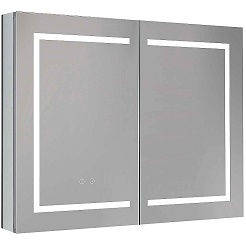 Aquatek Зеркало-шкаф 90 AQ7904-MLC с круговой подсветкой – фотография-1