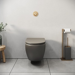 Grossman Унитаз подвесной Color GR-4455GSMS хаки матовый – фотография-8