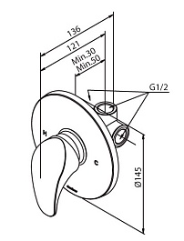 Damixa Смеситель Space 107500000 для душа – фотография-2