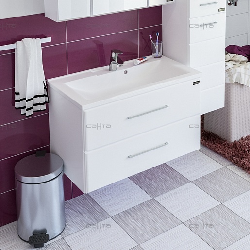 СанТа Тумба для умывальника Омега 80 подвесная – фото-1