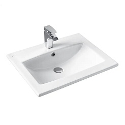 Vigo Тумба с раковиной Grani 60 2 дверцы напольная белая – фотография-4