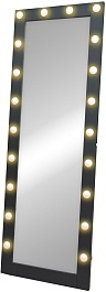 Continent Зеркало гримерное 600x1750 черное – фотография-6