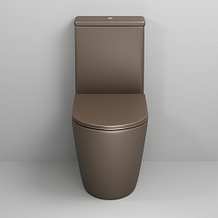 Grossman Унитаз компакт Color GR-4480BRMS коричневый матовый – фотография-4