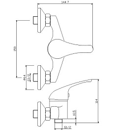 Rossinka Смеситель Y40-41 для душа – фотография-2
