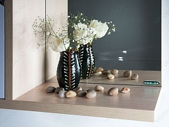 Водолей Зеркальный шкаф "Габи 120" белый/дуб – фотография-2