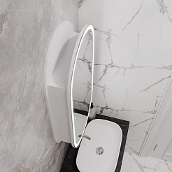 Mixline Зеркальный шкаф Премьер Сохо 50 R белый – фотография-11