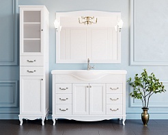 ValenHouse Пенал Эллина 40 белый L, фурнитура хром – фотография-5