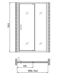 Gemy Душевая дверь Sunny Bay S28191C в нишу – фотография-4