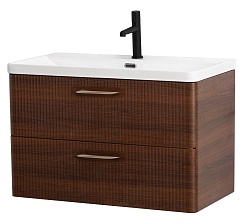 BelBagno Тумба с раковиной Due 80 подвесная Noce – фотография-1