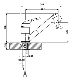 Florentina Смеситель Сигма AV капучино для кухонной мойки – фотография-2