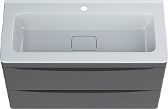 Vivon Тумба под раковину Ostin 80 подвесная серая матовая – фотография-5