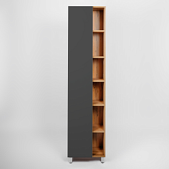 Viant Шкаф пенал Бостон 45 графит/дуб вотан – фотография-2